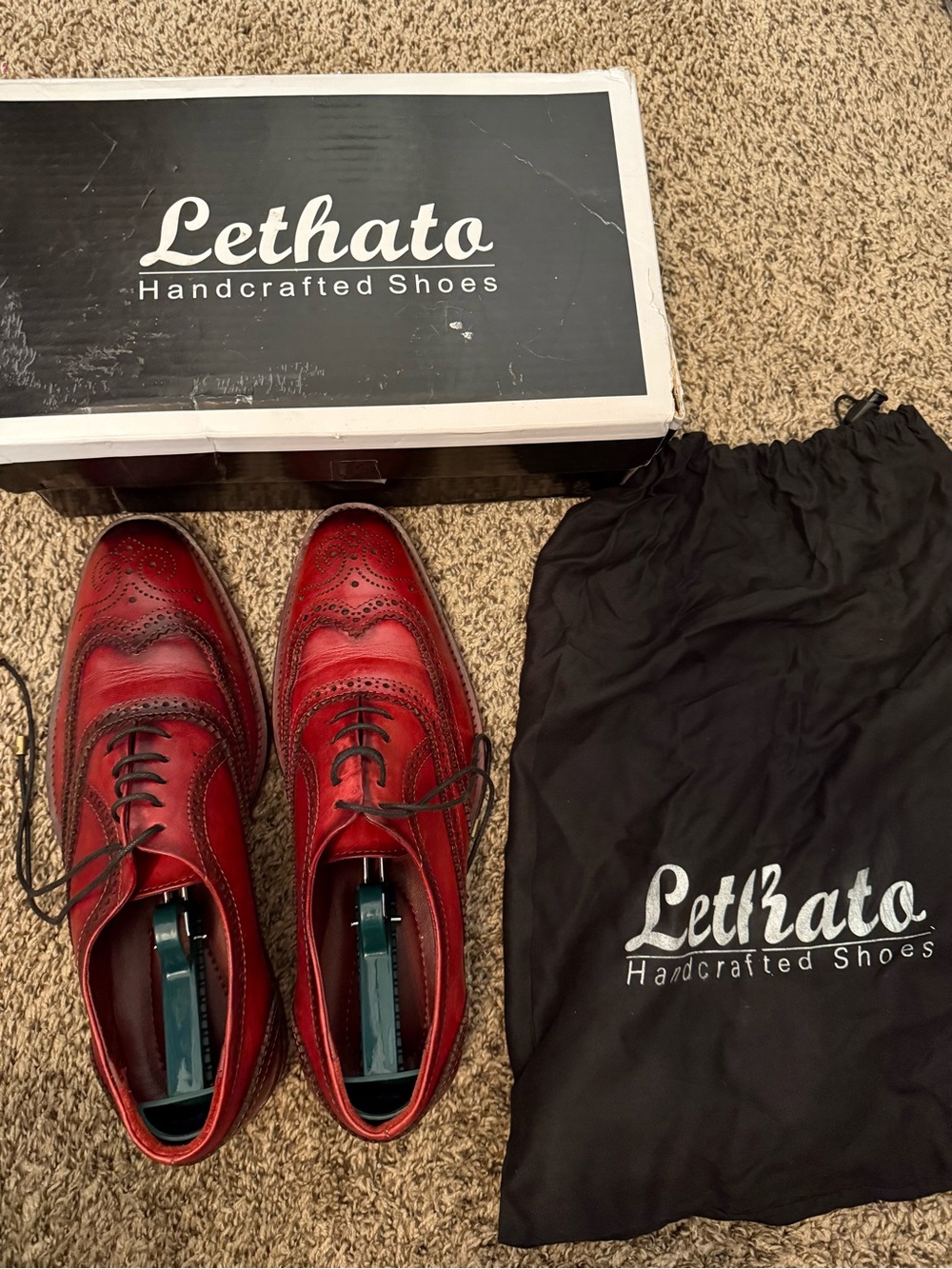 Men's Red Wingtip Derbys